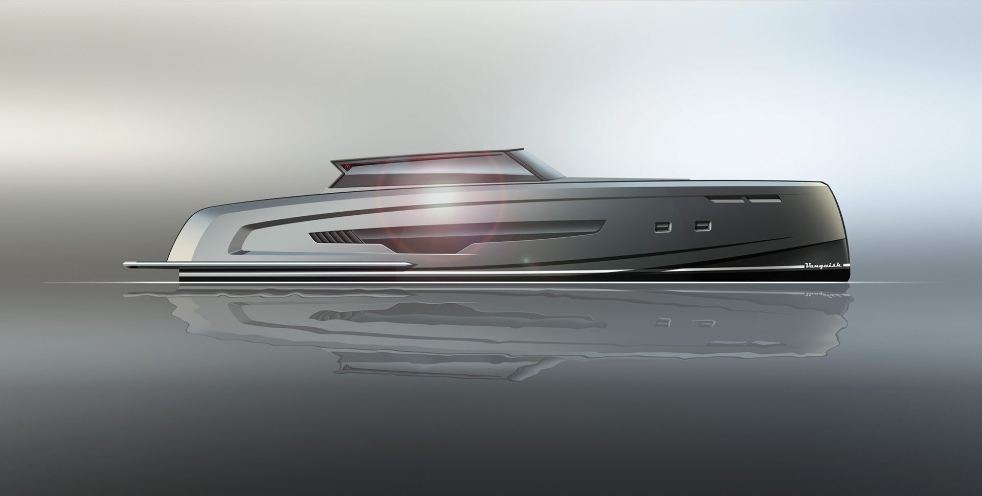 vanquish vq60 space gray boat side visual